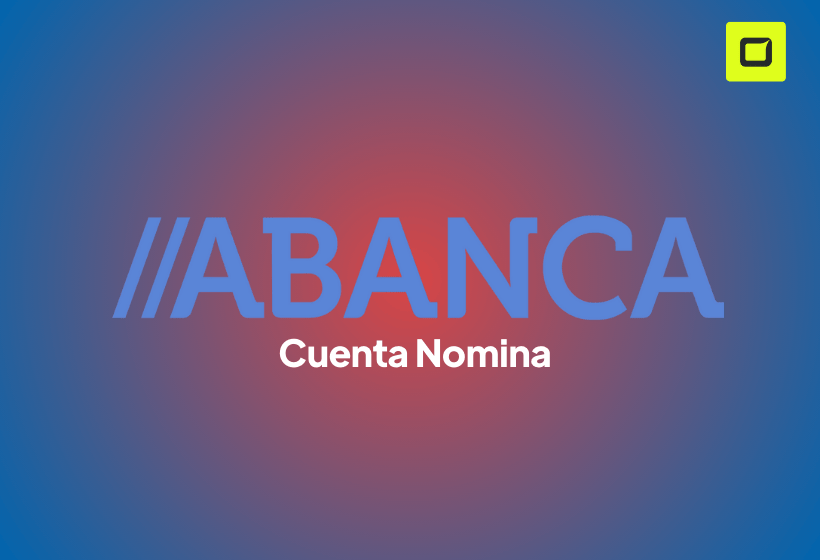 Logo de abanca cuenta nomina con un fondo de colores