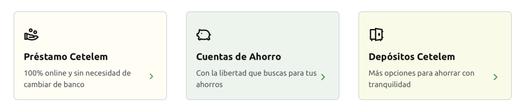 tipos de productos que ofrece cetelem