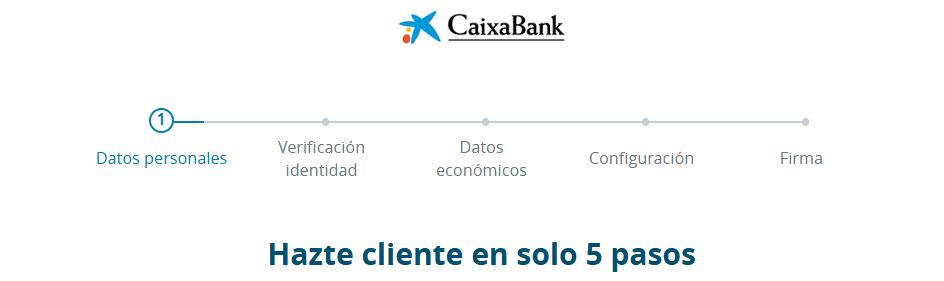 Pasos para abrir una cuenta nomina caixabank en la web