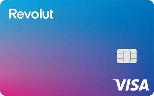tarjeta de revolut multicolor con su logo