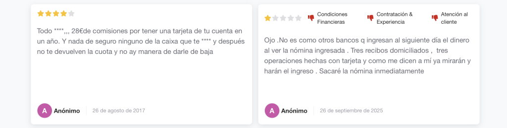 opiniones sobre la cuenta nomina caixabank