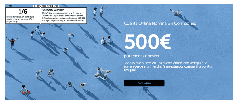 promo de Banco abanca como banco que dan mas por tu nomina