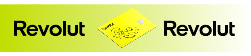 Logo de revolut con tarjeta de revolut para viajar al extranjero