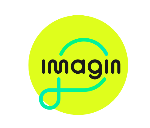 logo de banco imagin con letras negras y fondo amarillo