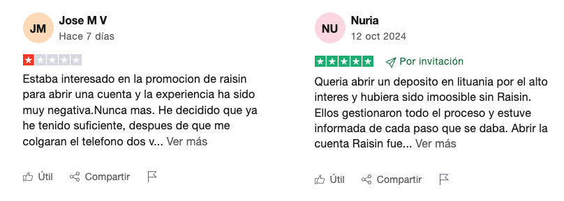 opiniones reales buenas y malas sobre la cuenta raisin bienvenida