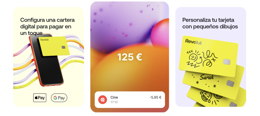tarjeta revolut para menores y todas los formatos que tiene