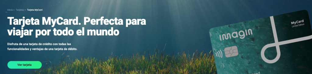inicio de pagina de la web de imaging donde presentan la tarejtaimagin mycard