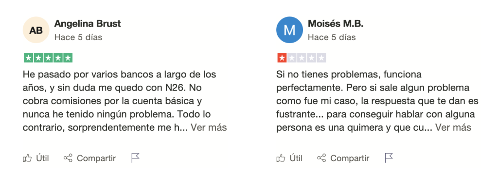Opiniones del banco N26 100% reales de usuarios