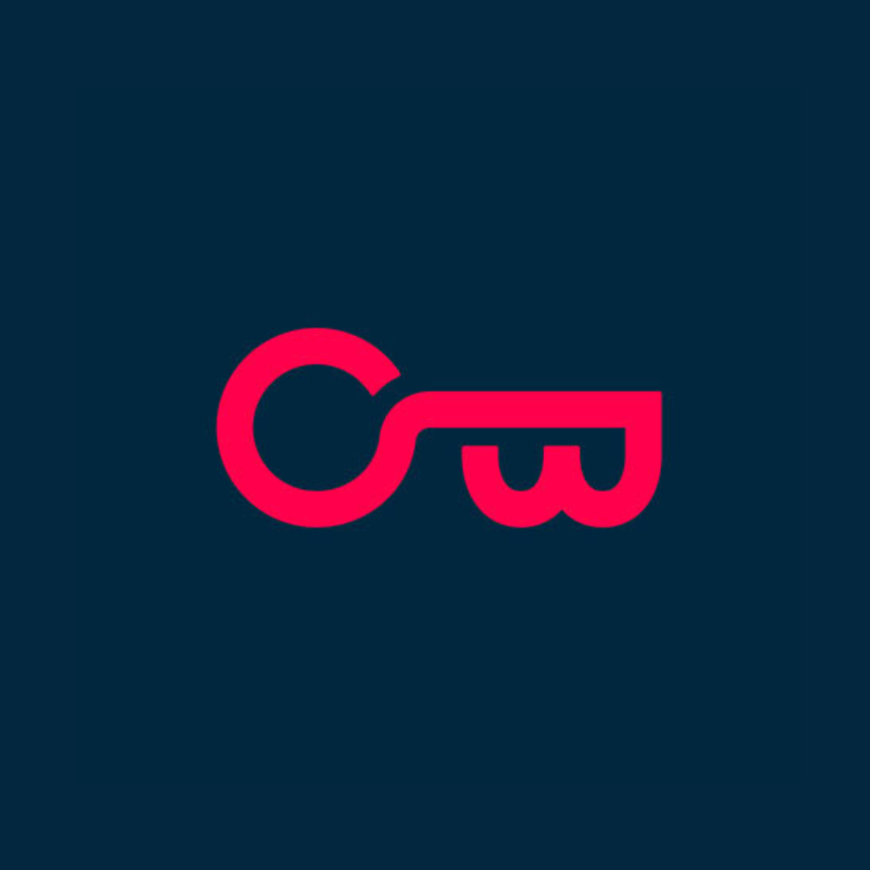 logo de openbank con fondo azul y llave rosa
