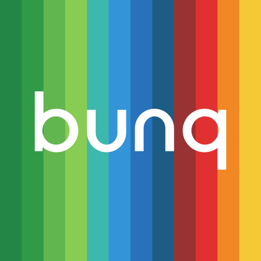logo bunq con fondo de colores como la principal alternativa a revolut