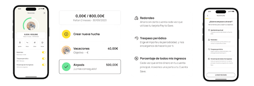 cuenta save b100 caracteristicas y funciones