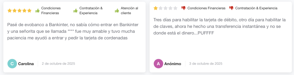 opiniones sobre la cuenta digital bankinter