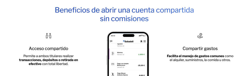 beneficios y funciones de la cuenta sabadell conjunta