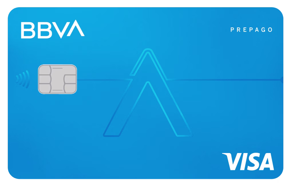 Tarjeta prepago BBVA color azul