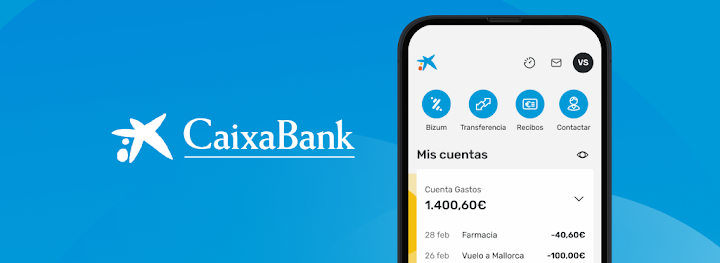 telefono movil con la app de caixaBank